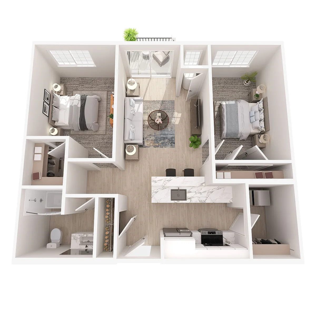 Floor plan Redan (2 Bedroom)