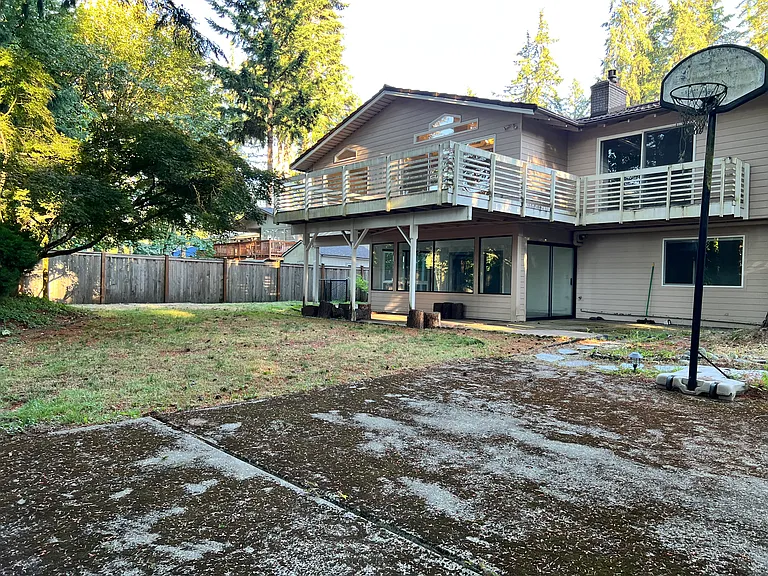 Private backyard with a peaceful Pacific Northwest feel.