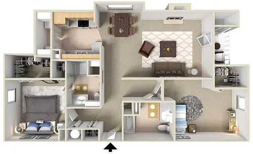 Floor plan Two Bedroom