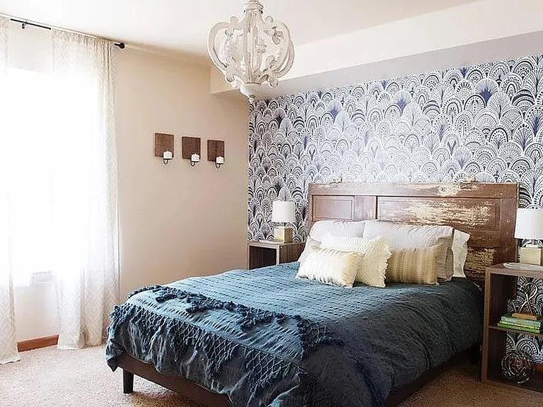 downstairs bedroom with .5 bath attached
