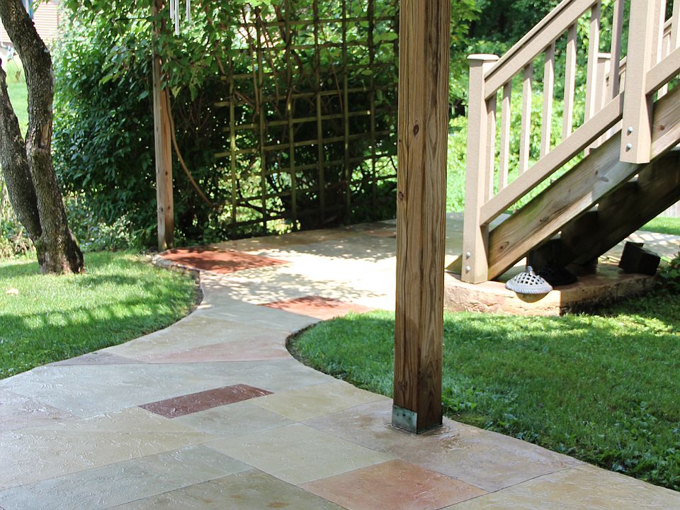 Custom stamped patio
