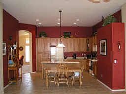 Beautiful open kitchen w/corian counters, 42 inch cabinets 