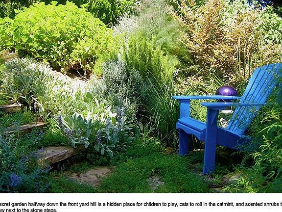 Secret garden below main lawn