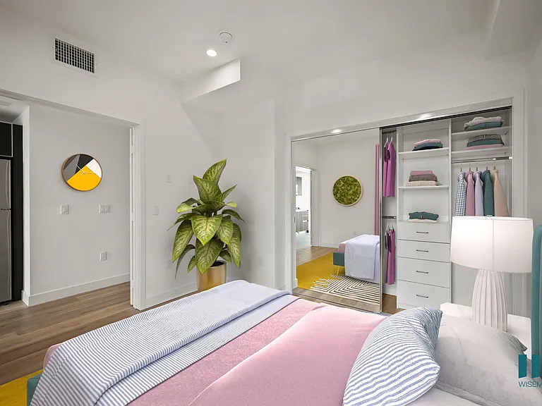 Bedroom with Mirrored Closet with Built-In Organizers - Pear Floor Plan