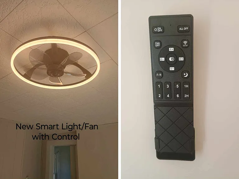 Newly installed with Remote: Light?Fan