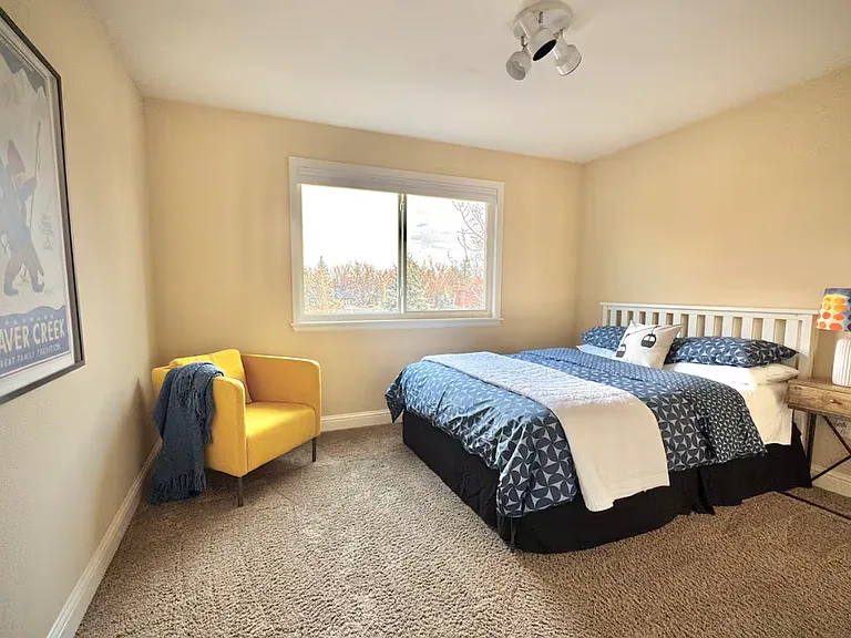 Bedroom #3: North-facing, meadow views, attached/shared jack and jill bathroom