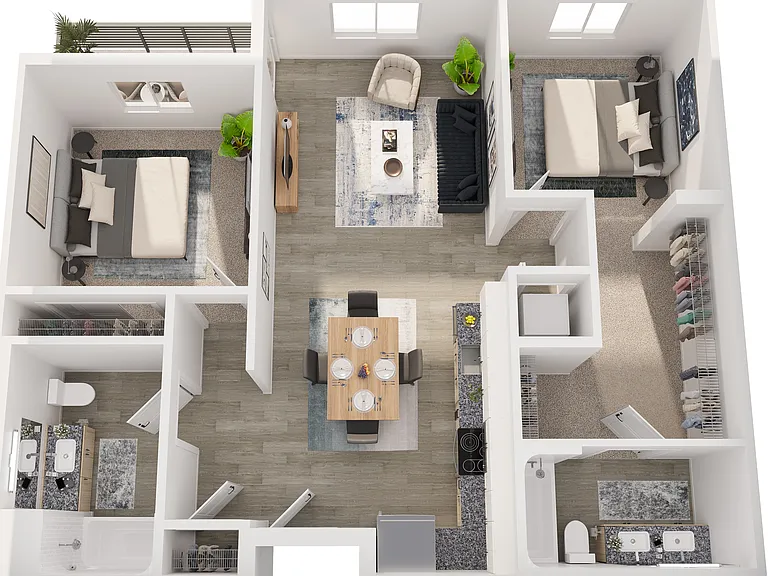 2A Floor Plan - 3D 2A Floor Plan - 3D