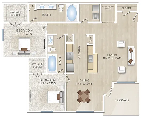 Floor plan El Madrid (B3)