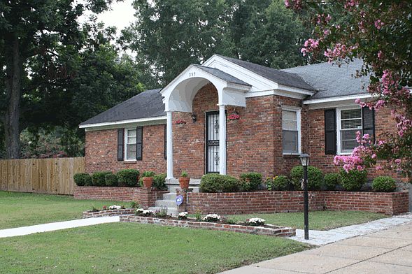House front at angle