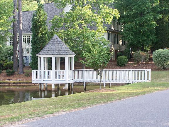 Gazebo overlooking pond 