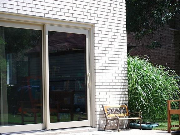 sliding door to backyard