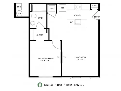 Floor plan Calla - Furnished