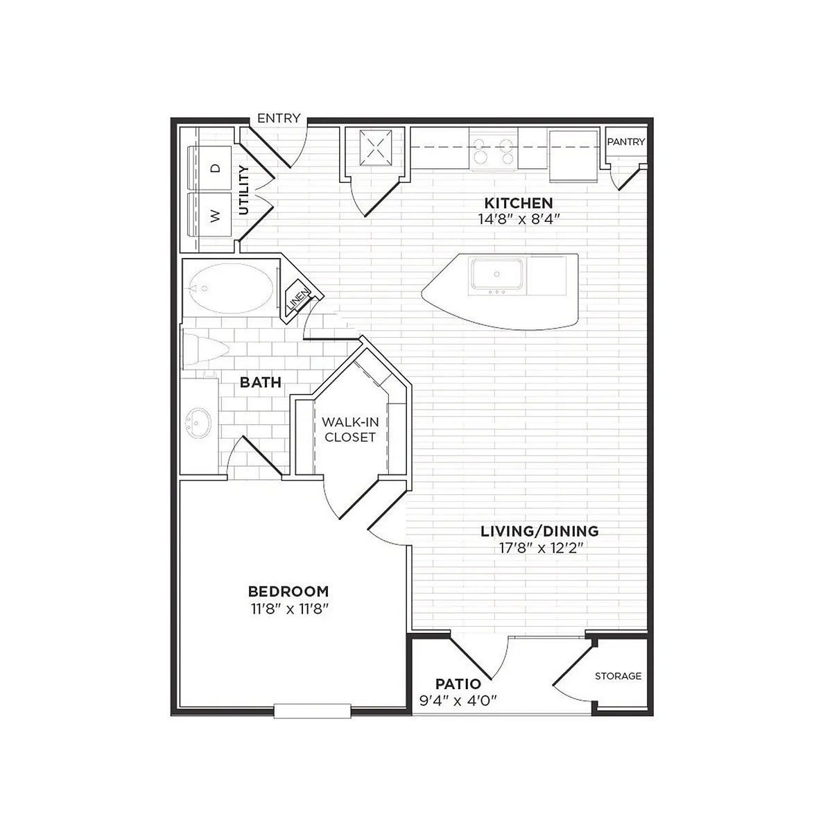 Floor plan A3 - One Bedroom