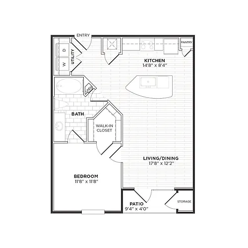 Floor plan A3 - One Bedroom