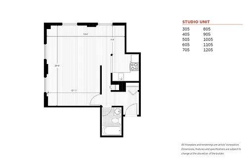 Floor plan Studio