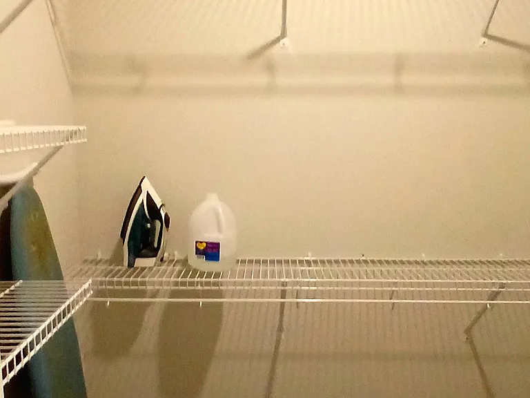 Two walk-in closets in the master bedroom