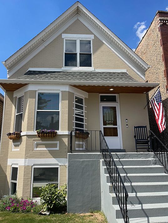 Front of the house with all new windows