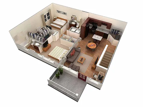 Floor plan 2 BR Designer Overlook