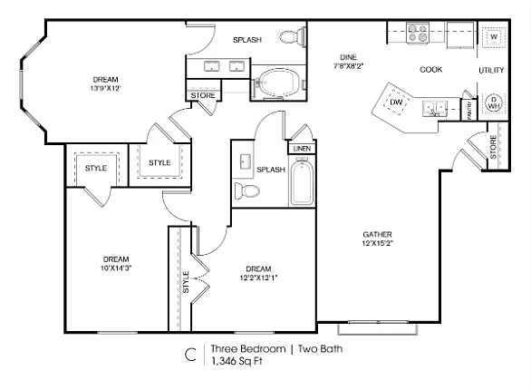 Floor plan MIL-D1