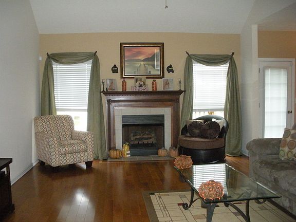 Gas fireplace in living room