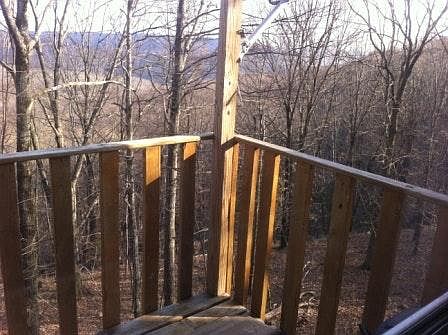 Small deck in the rear with grill