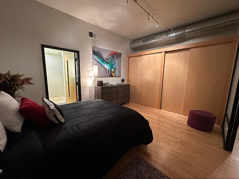 Large double closets with lots of storage
