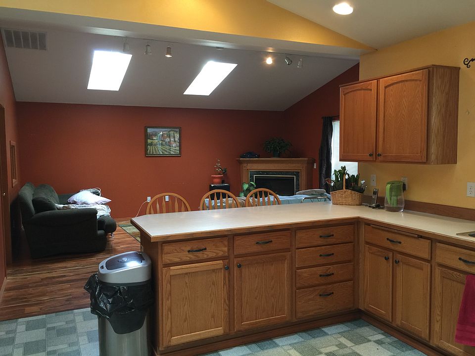 Kitchen into the family room