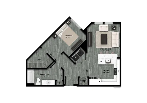 Floor plan A3 - 60% AMI