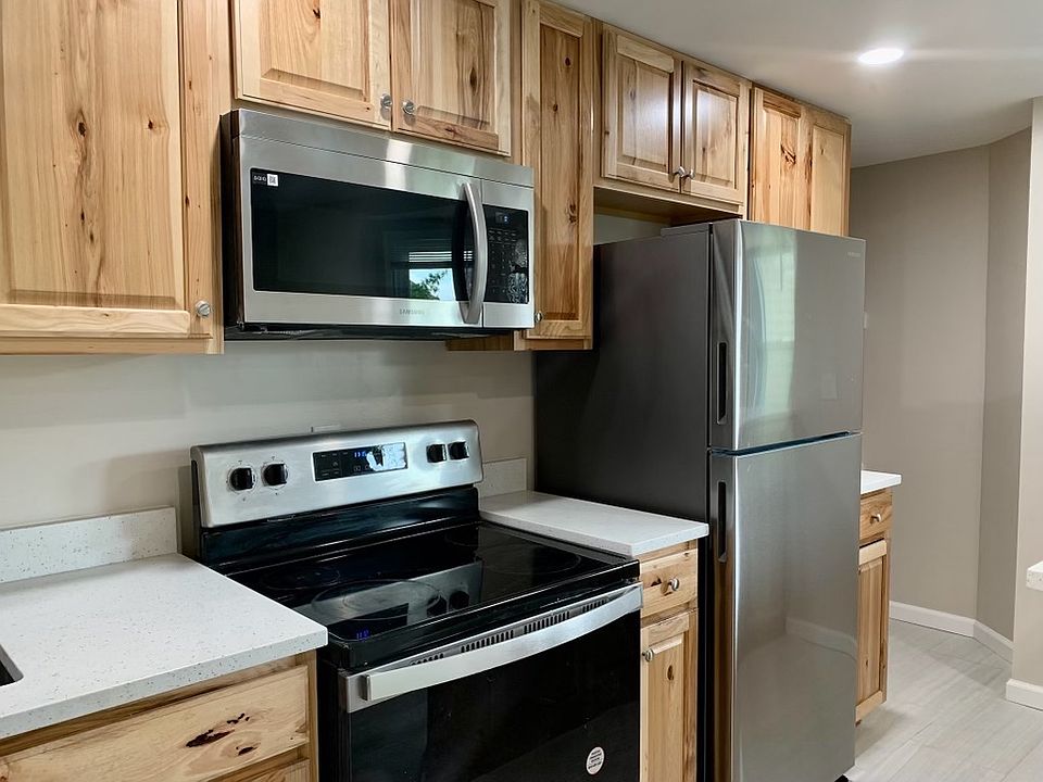 Cabinets and stainless steel appliances