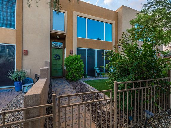 Front door and yard