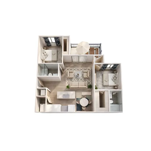 Floor plan 2BD / 2BA