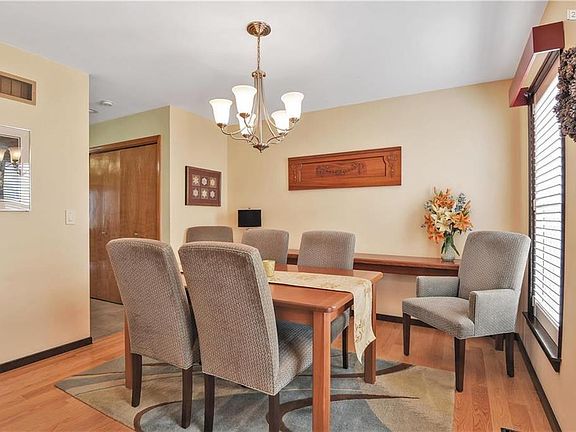 Engineered flooring in the dining room, great room and third bedroom.