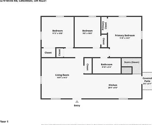 3 bed, 1.0 bath, 1802 sqft, $1,845 — Photo 3