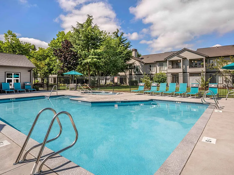 Outdoor Pool with Lounge Chairs