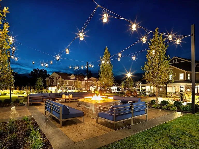 Phase II Courtyard with lounge seating and fire pit