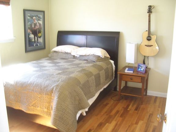 This is really a big bedroom for a 1 br condo. Plenty of ro