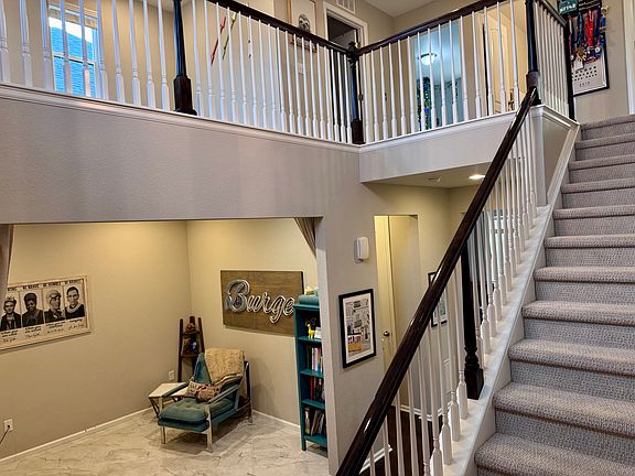 Open balcony with office
