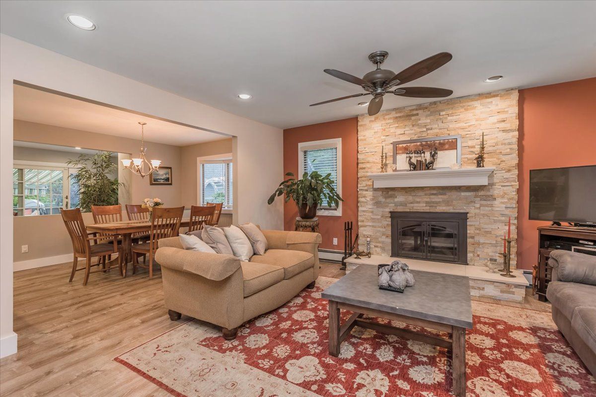  Main Level: Living Room with Fireplace