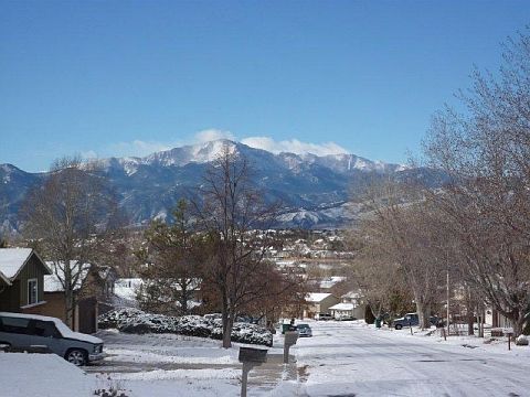 Beautiful View Of Pikes Peak From Front Back
