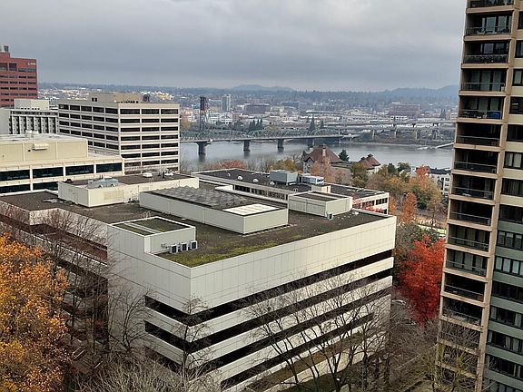 View from deck looking NE at Willamette River