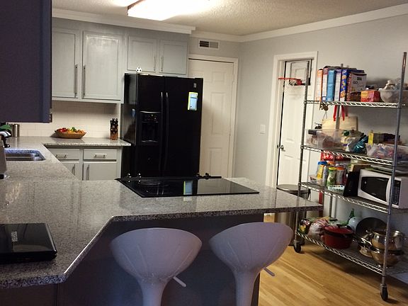 kitchen open to dining rm