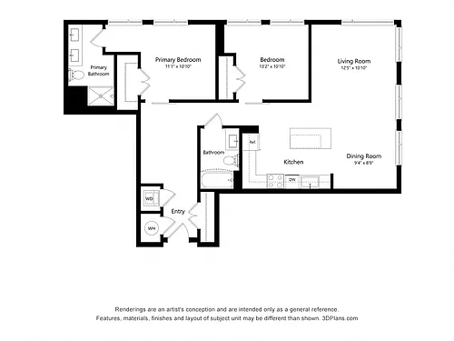 Floor plan 2Bed-C11