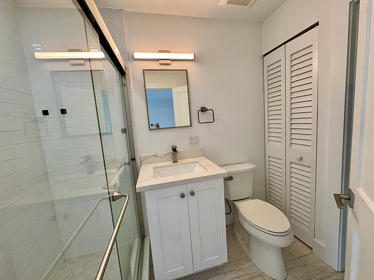Bathroom with Closet and Shelving