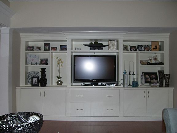 living room built in cabinets