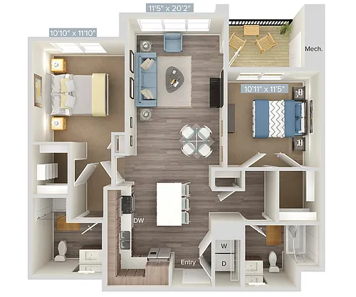 Floor plan B4-337-338