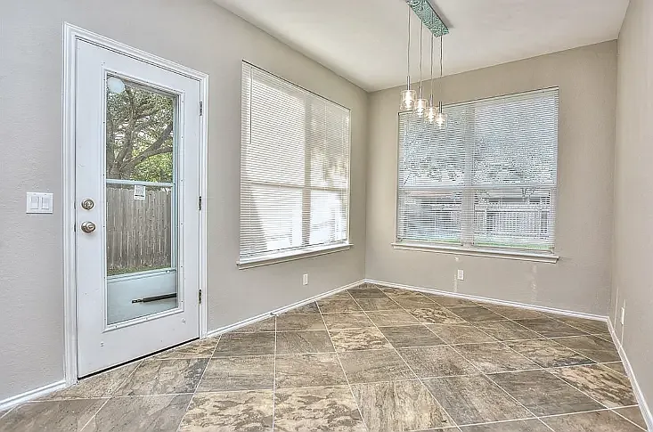 Breakfast nook to back yard