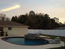 pool, hottub, waterfall