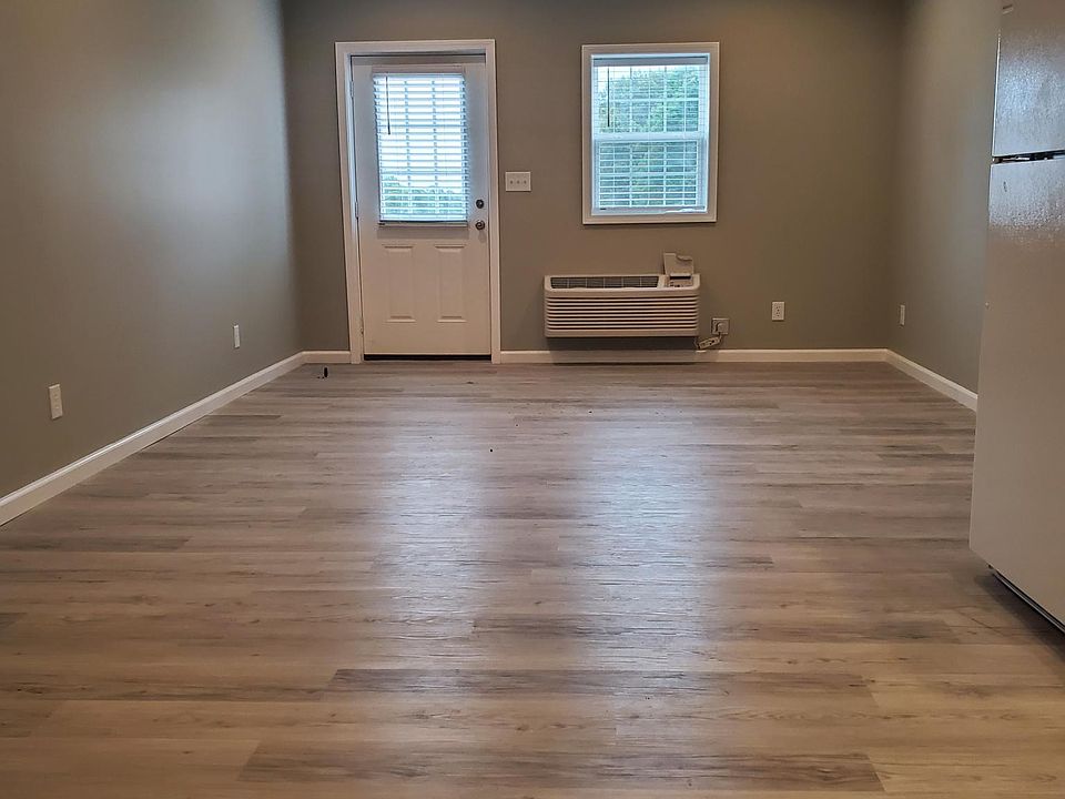 View from kitchen of living/bedroom area