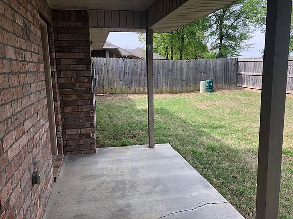 Fenced backyard