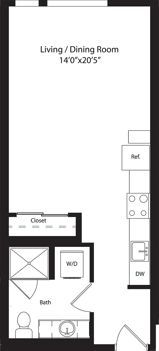 Floor plan S1(A) No Wall